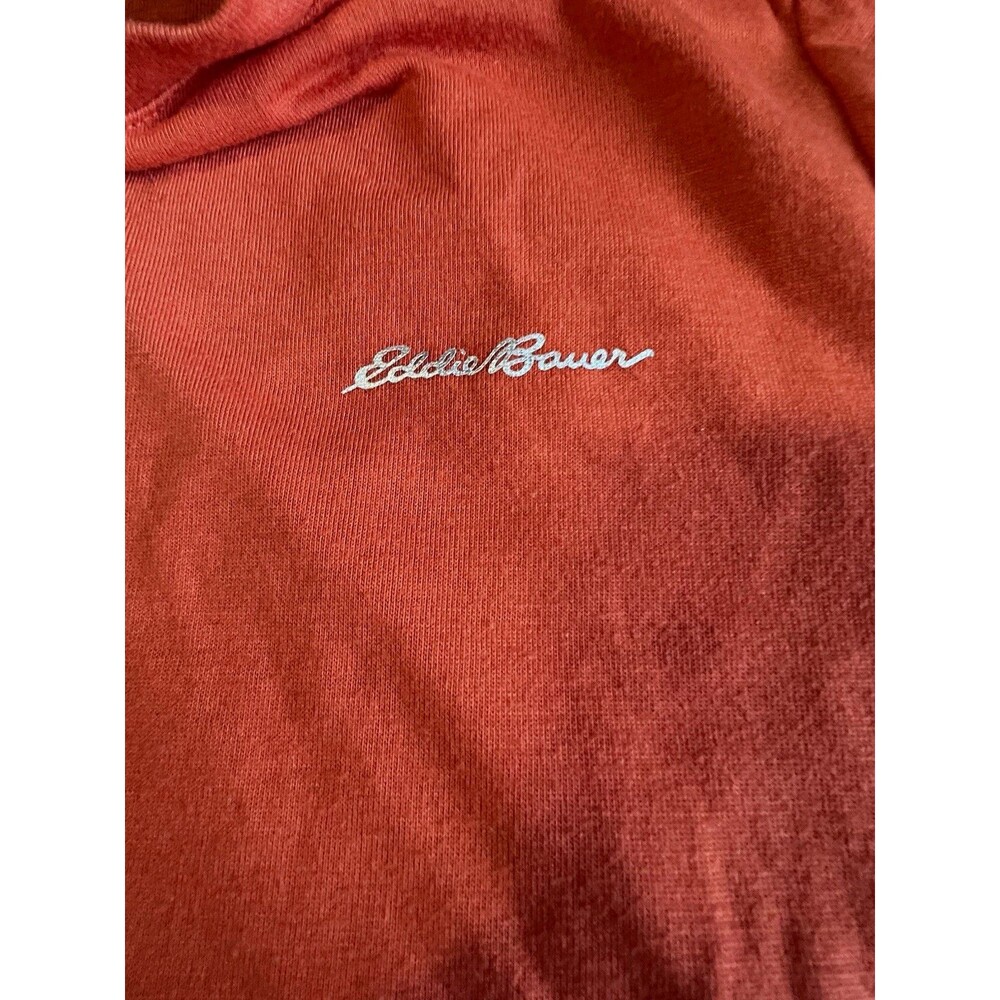 Eddie Bauer Kids L 14/16 Orange Solid Logo Crew Neck Short Sleeve T-Shirt